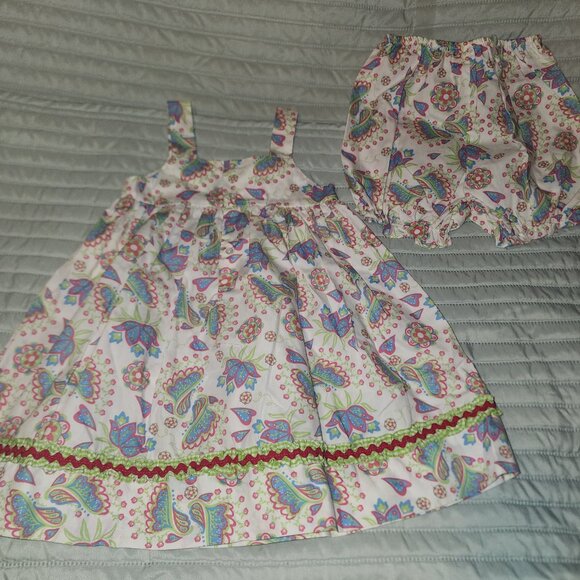 NWT~PETIT AMI~Baby Girls Full Summer DRESS & BLMR~Sz 24m - Picture 2 of 3